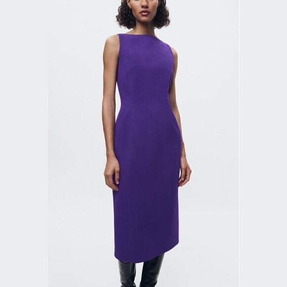 RARE!!! ZARA Sleeveless Midi Dress NWT - Picture 11 of 15